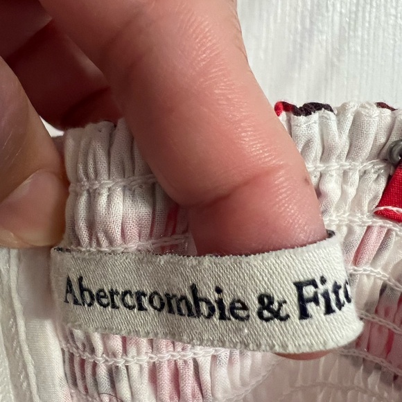 Abercrombie & Fitch Red and White drop waist maxi dress - Picture 6 of 8